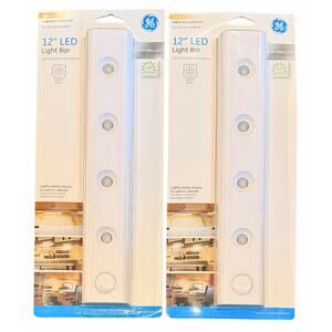 Set Of 2 GE 12-inch Wireless LED Battery-Operated Light Bar, 100 Lumens, 38557
